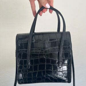 & Other Stories black leather handbag